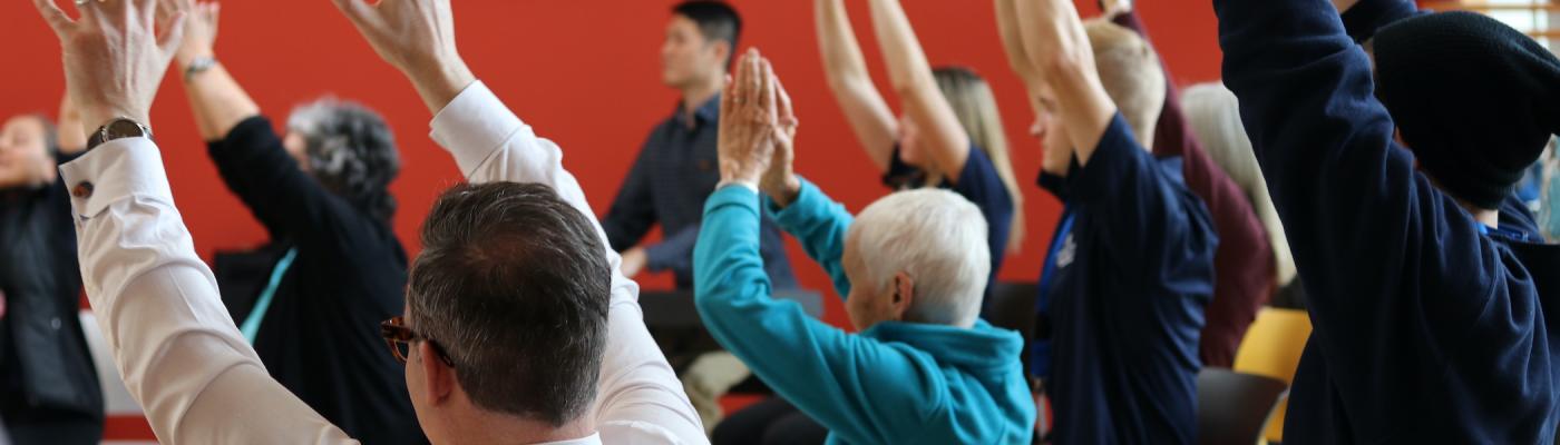 Seniors participating in a research activity