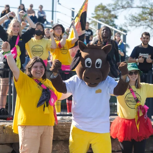 Students at an OWeek event