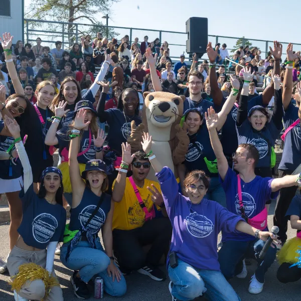 Students cheering