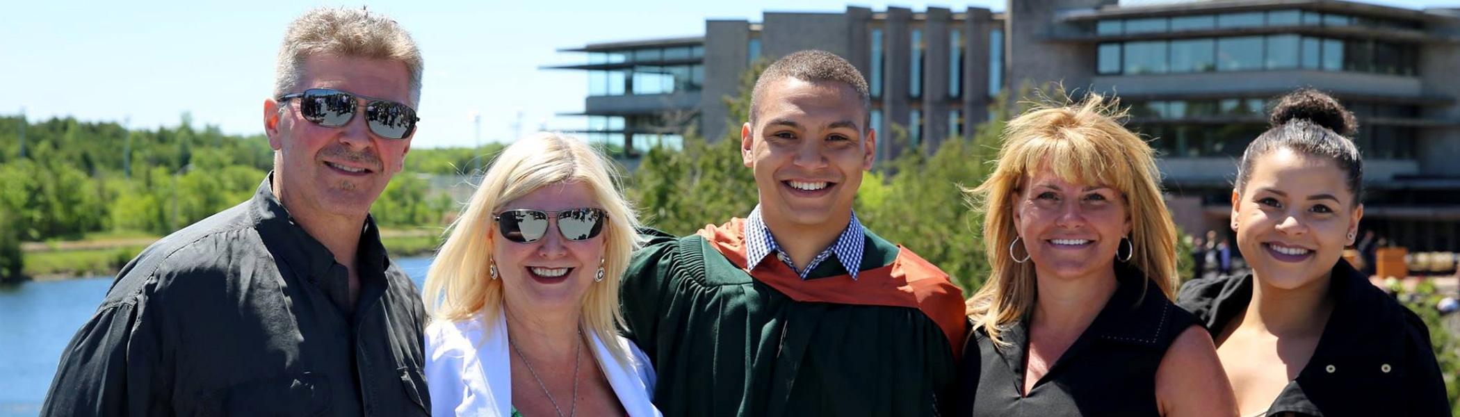 Parents and their graduating Trent University student