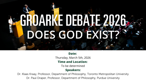 A poster advertising the 2026 Groarke Debate