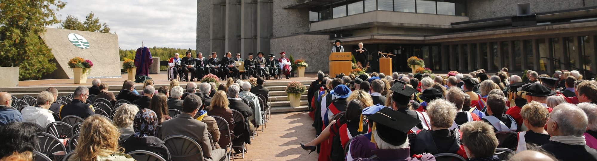 Photo of the President giving an address at Convocation