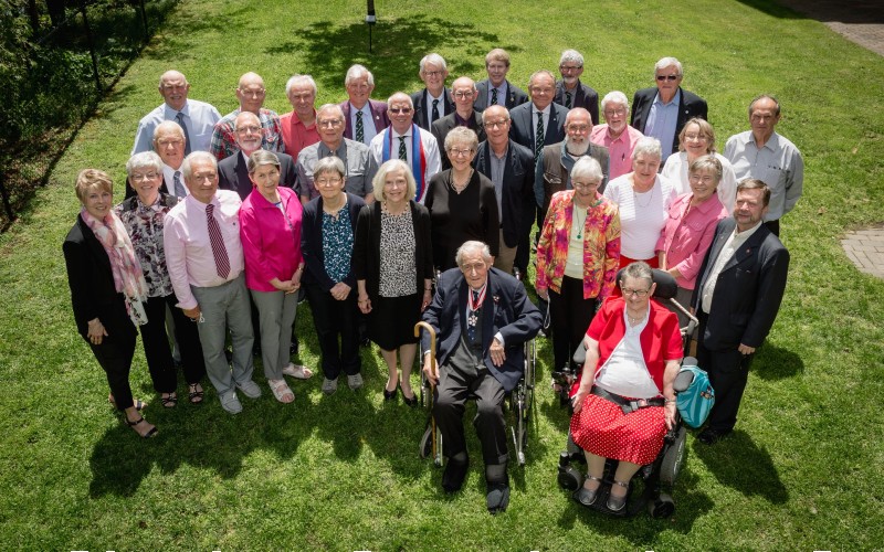 Tom Symons with the Class of 1966.