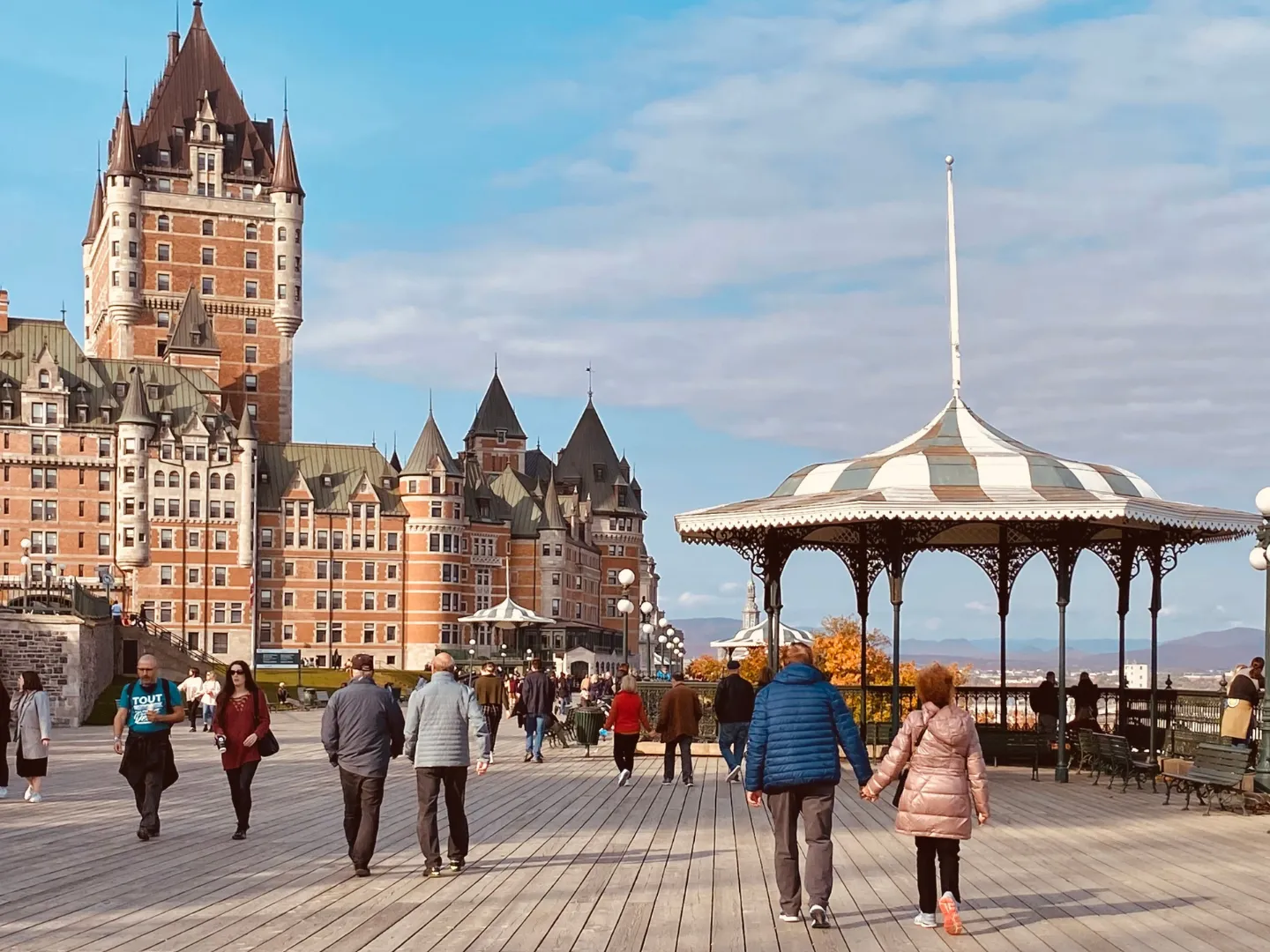 People walking in Quebec city.