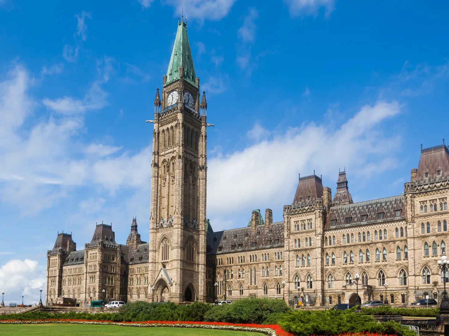 The outside of Parliament Hill.