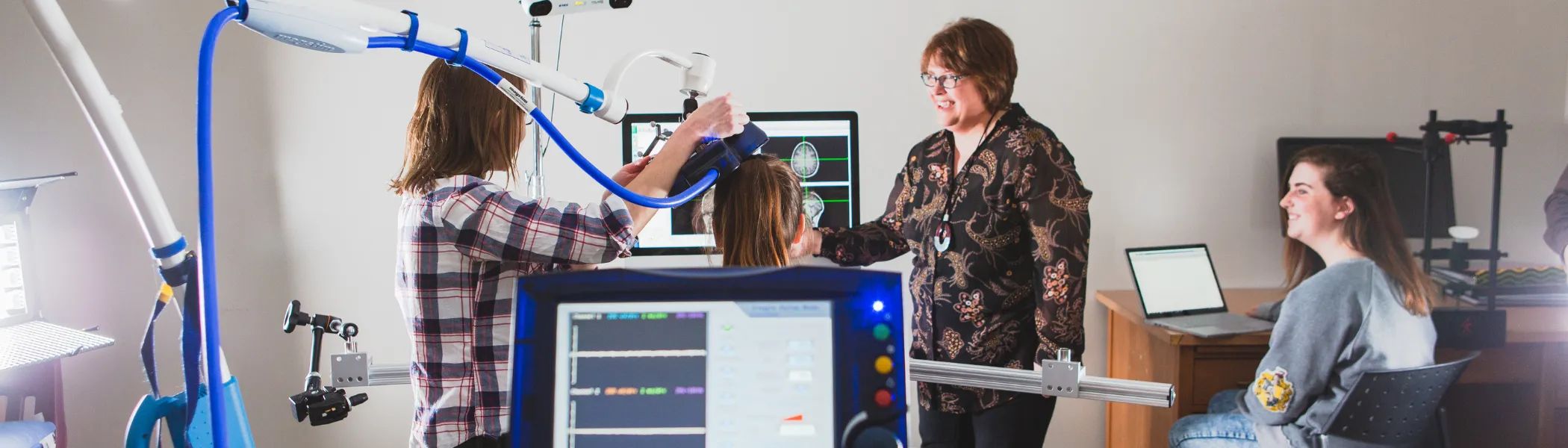 Researchers working in their cognitive lab.