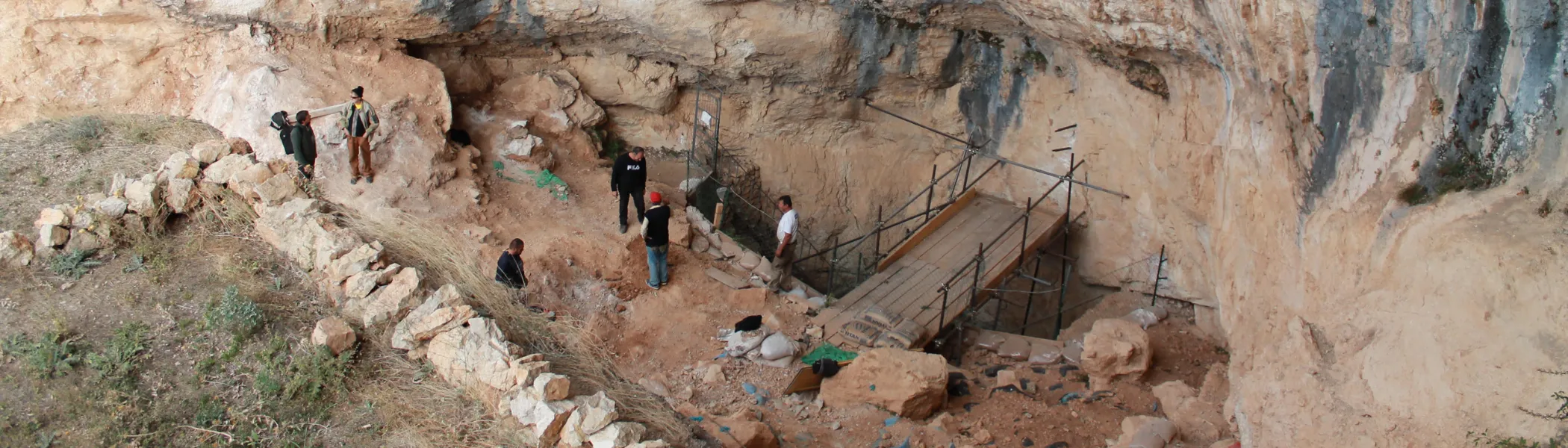 An archaeology dig site.