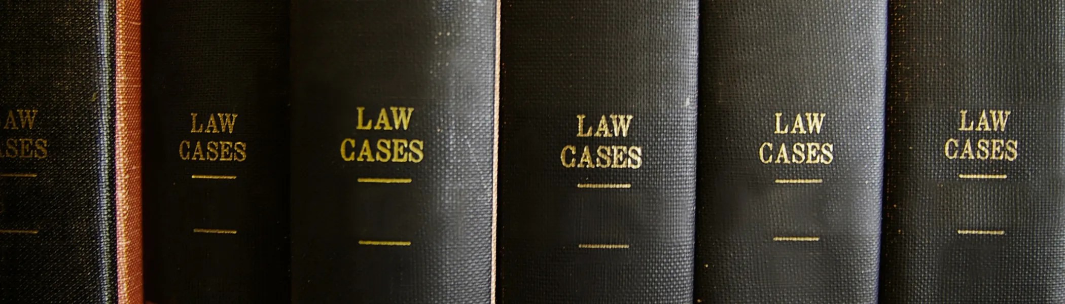 Photo of law case books.