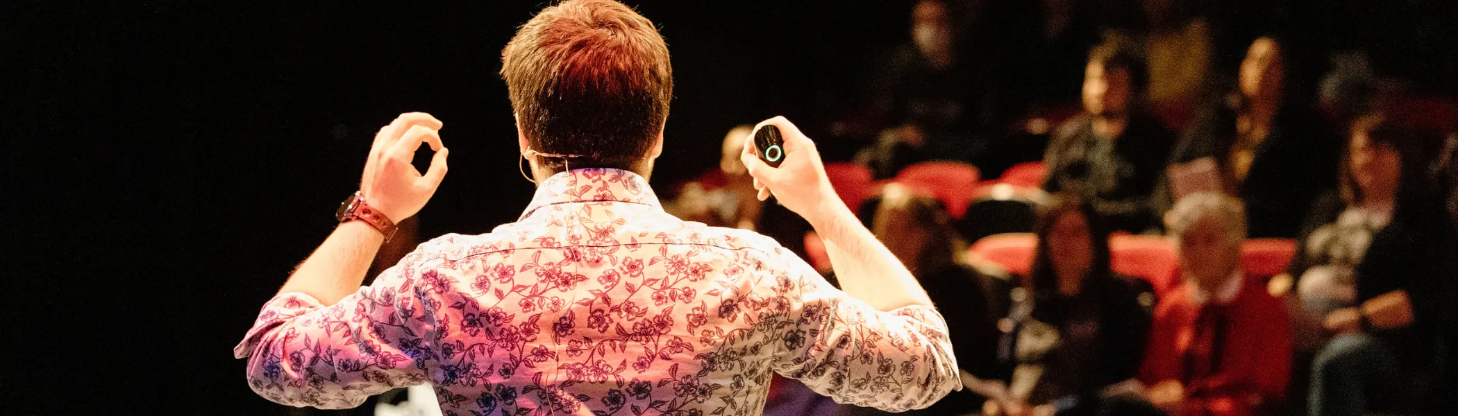 Trent University student preforming in theatre.
