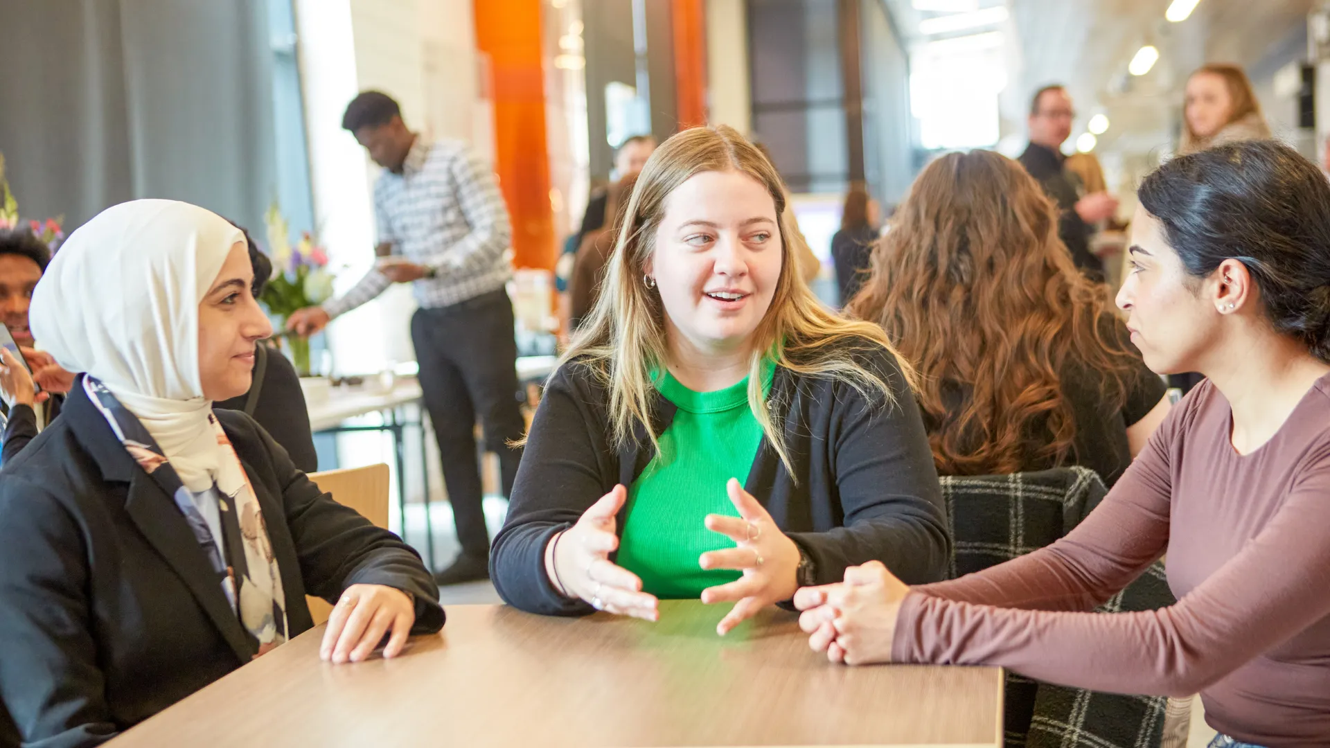 Students chatting at the Trent Durham GTA campus