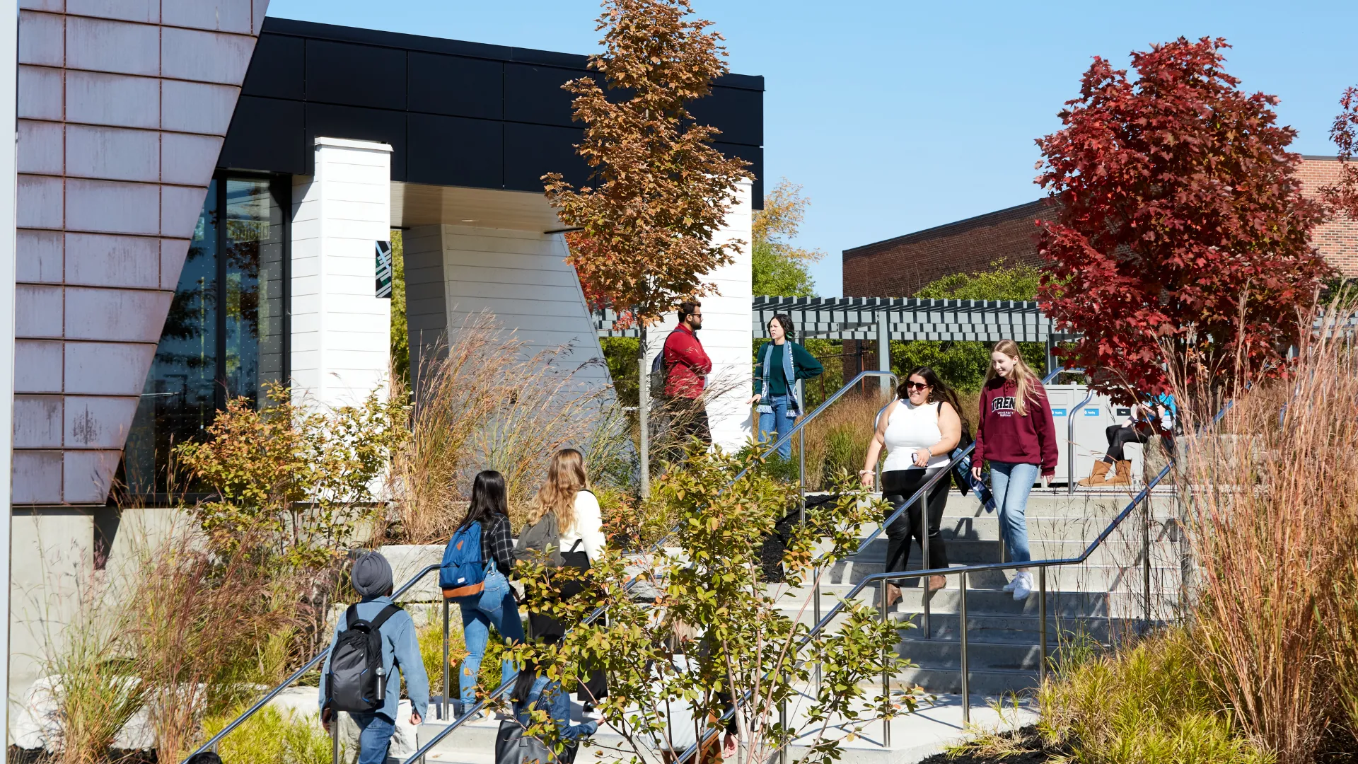Trent students walk to class at the Durham GTA campus
