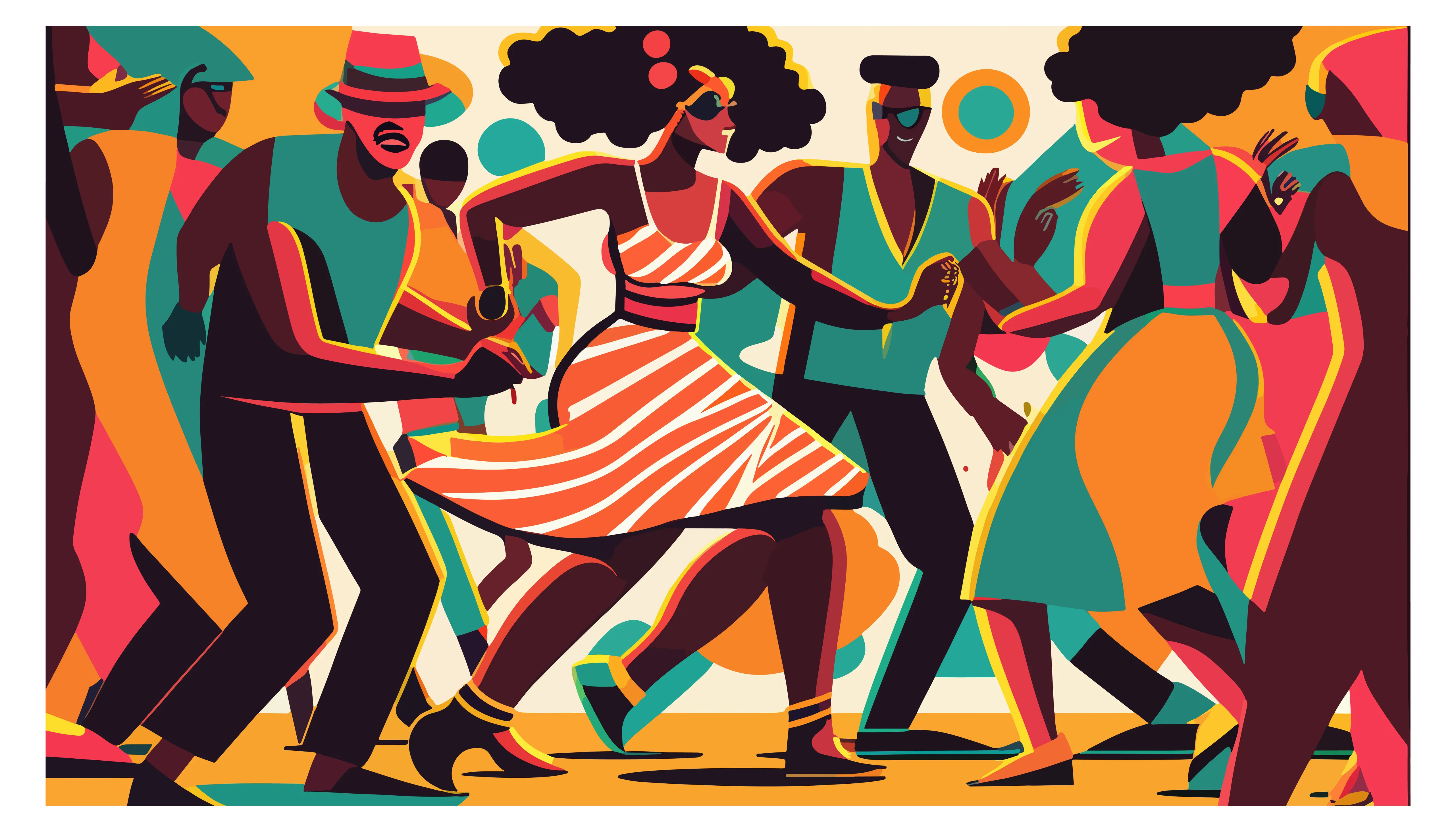 Artistic rendering of dancing