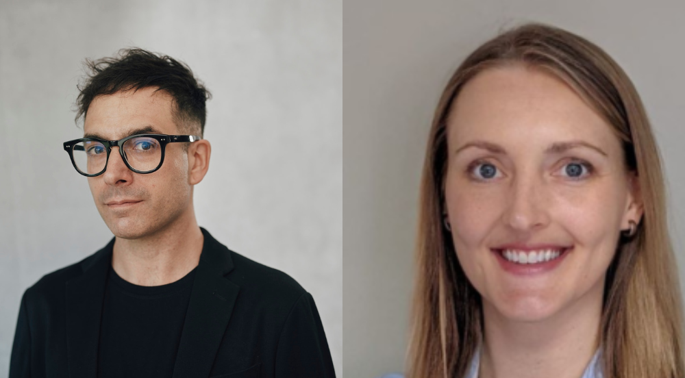 Two Trent researchers smiling for the camera