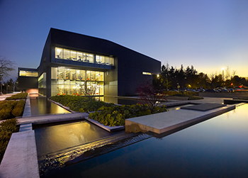 Langara Library at sunset by Teeple Architects Inc.