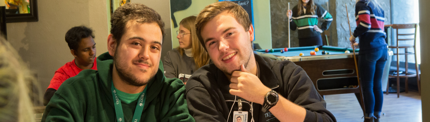Two Trent students smiling
