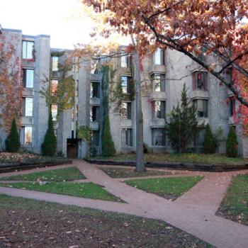Champlain College residence in the fall. 