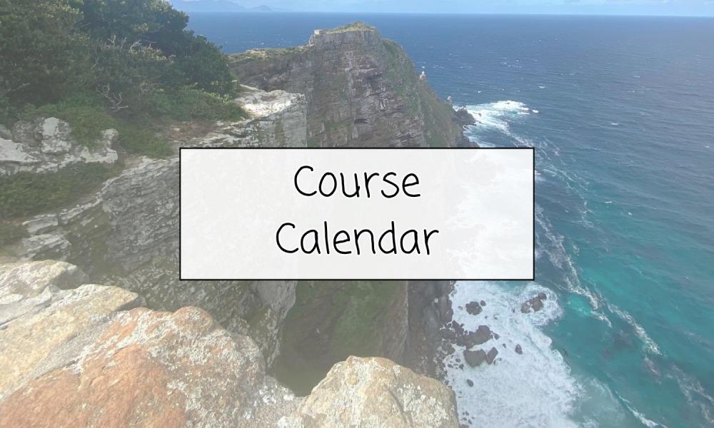 Course Calendar - Title Page