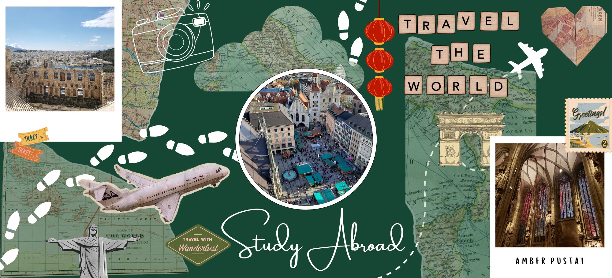 Amber Pustai study abroad collage 