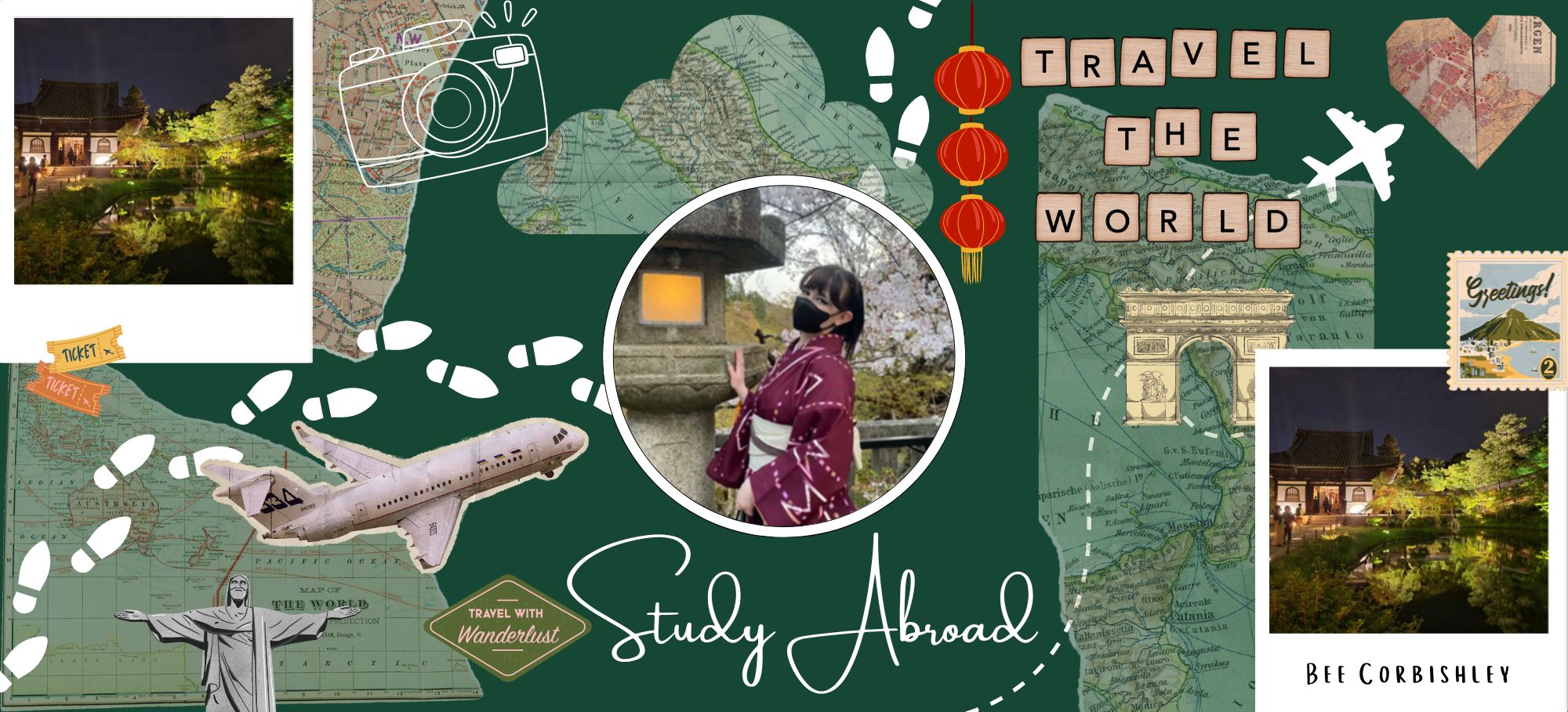 Bee Corbishley study abroad collage 