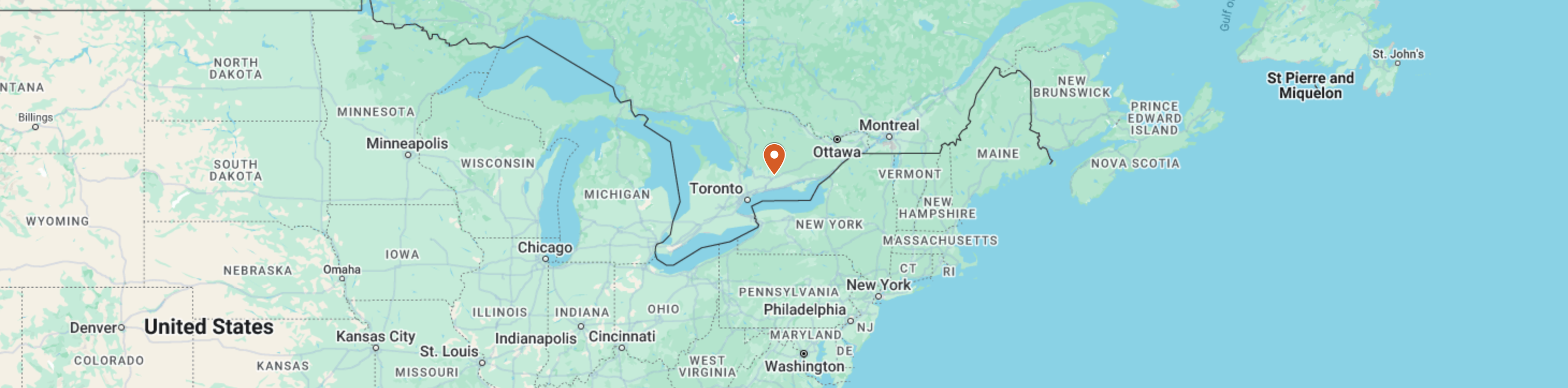 Location of Trent University on a map