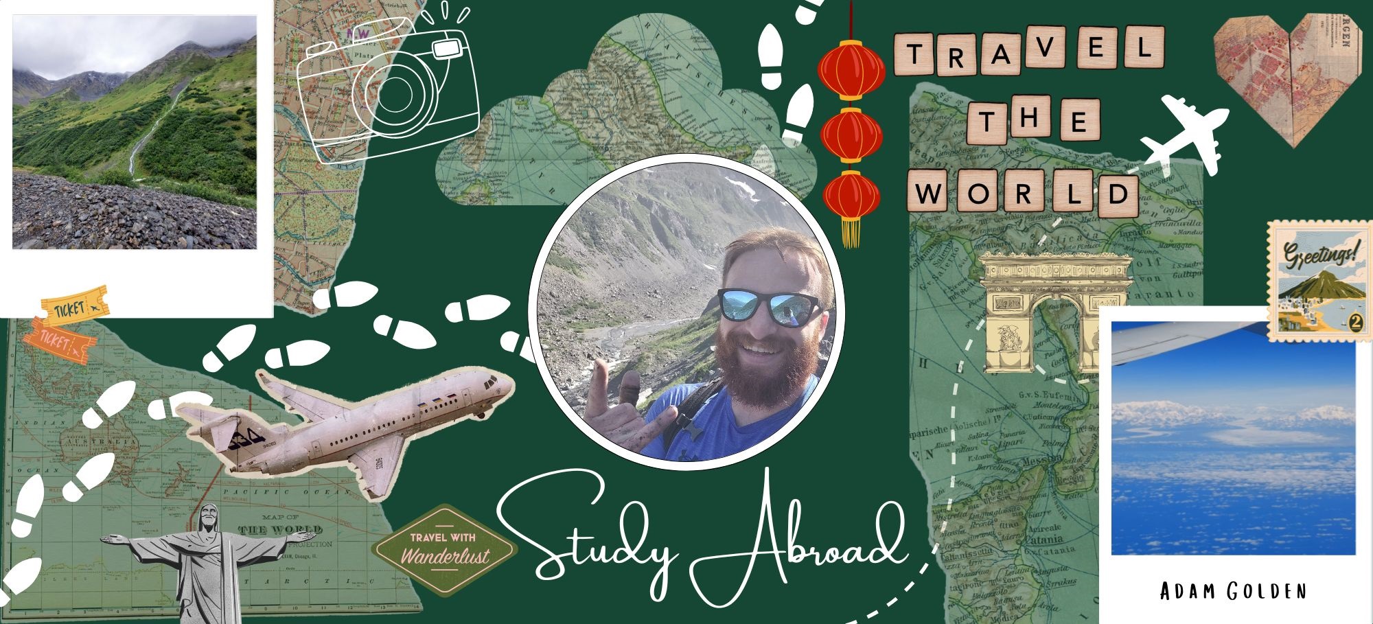 Adam Golden study abroad collage 