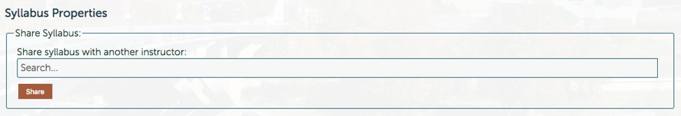 Sharing a Syllabus