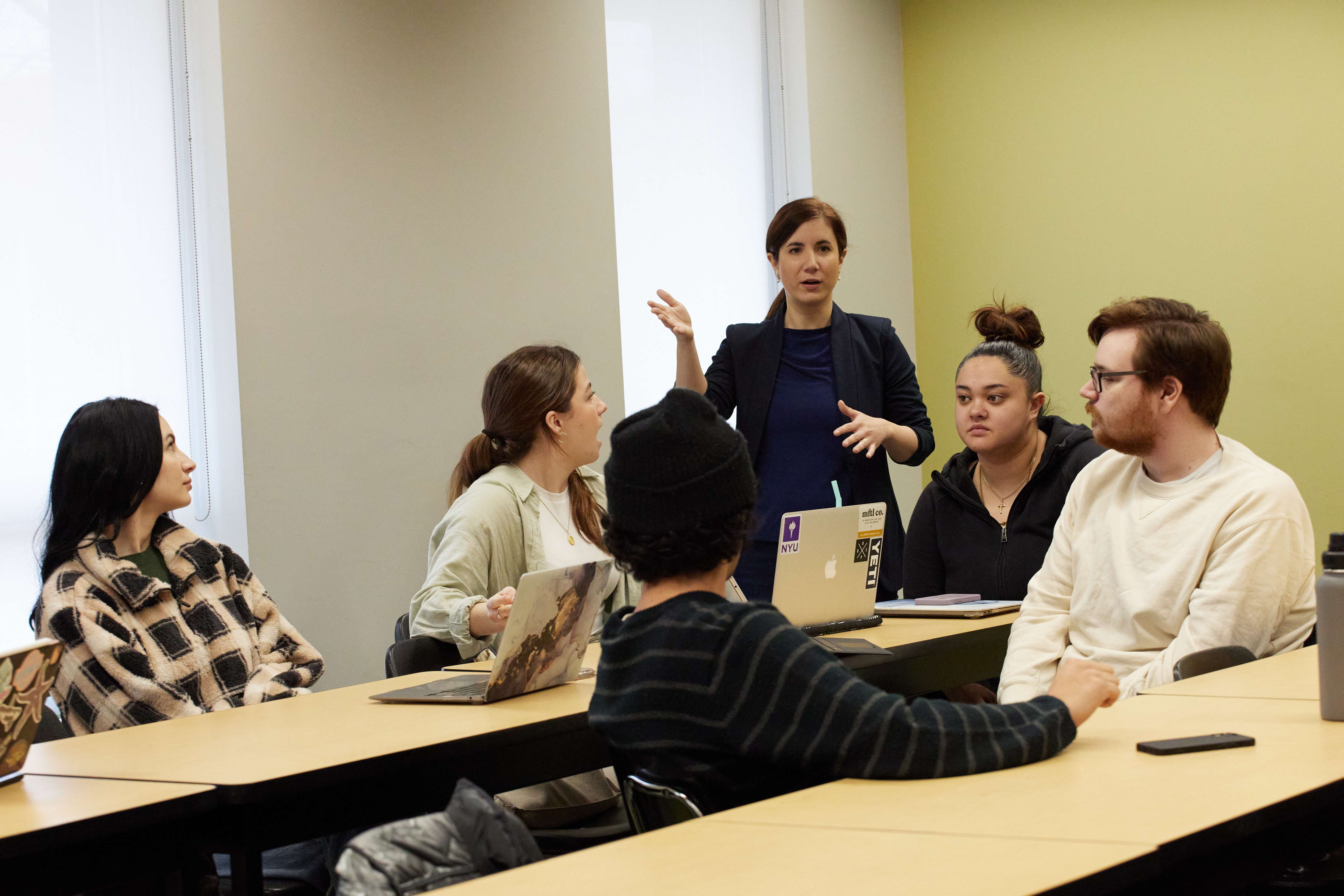 Professor lecturing to students