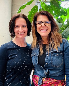 Kristy B and Beth N smiling