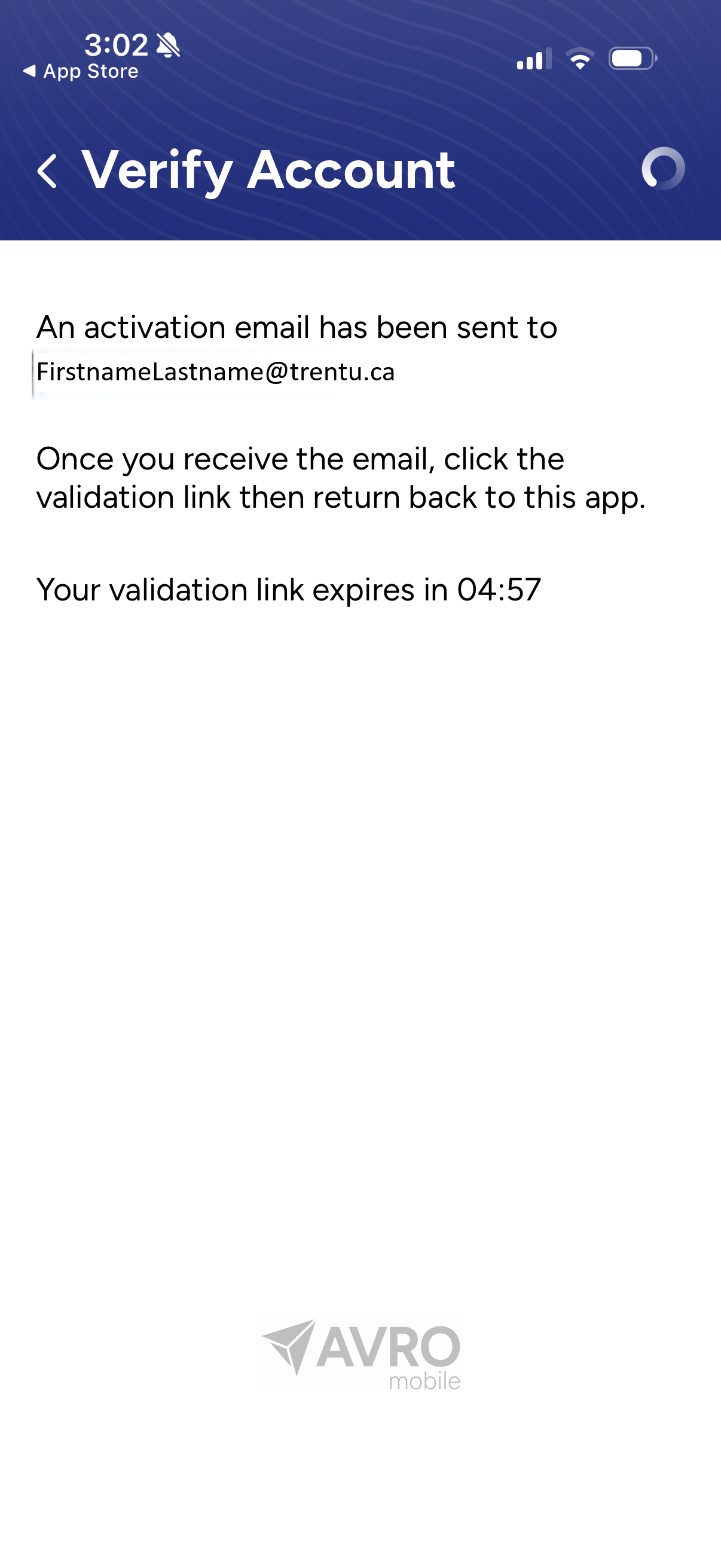 Activation email