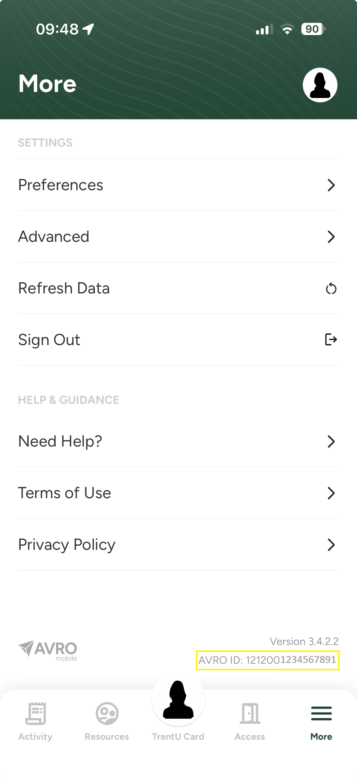Card Number Location