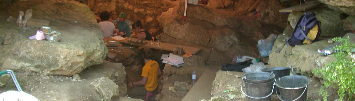 Trent archaeologists and researchers digging and researching at a site