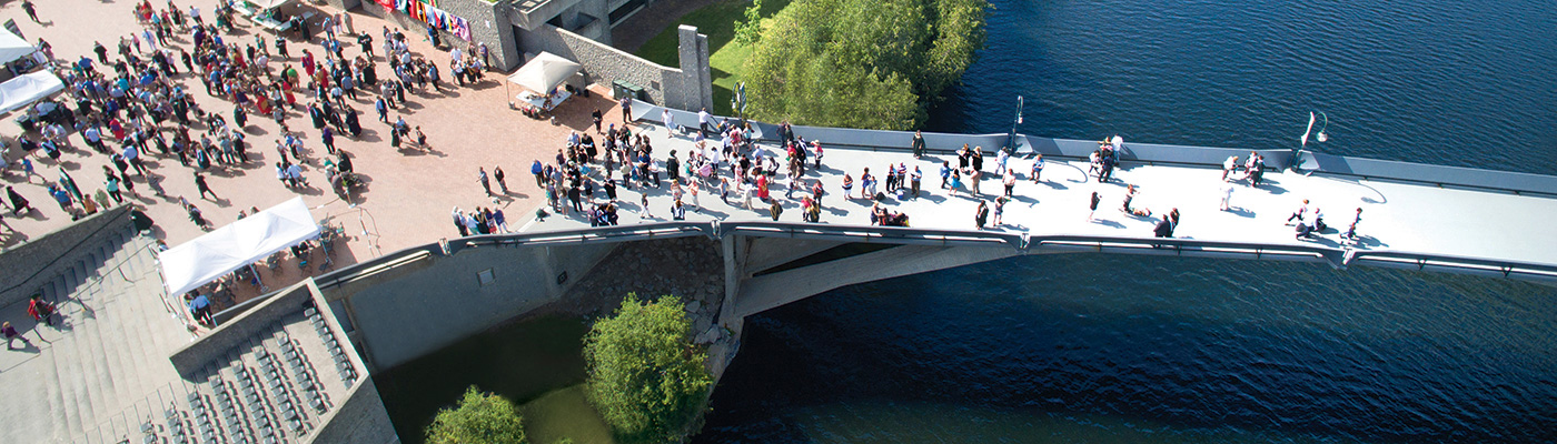 Over the bridge image