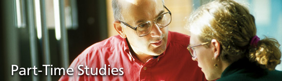 Part-Time Studies - A student talking with a professor