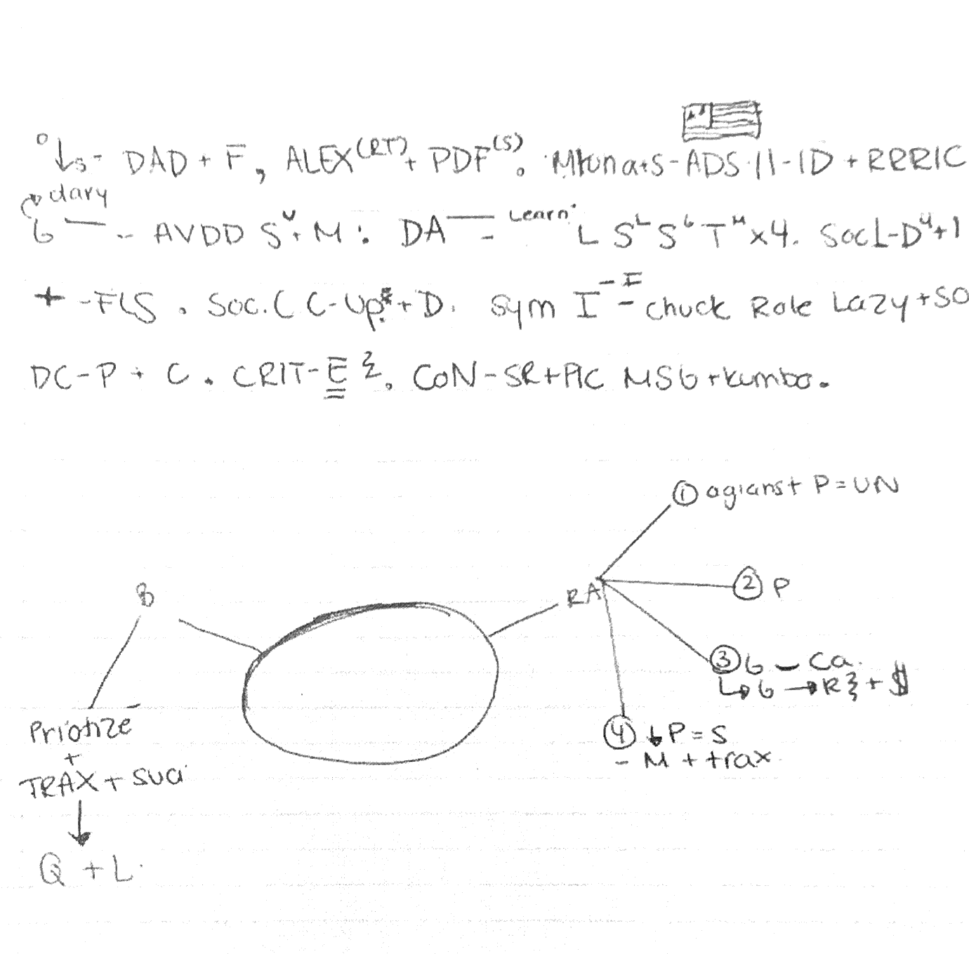 Sample of student cue sheet