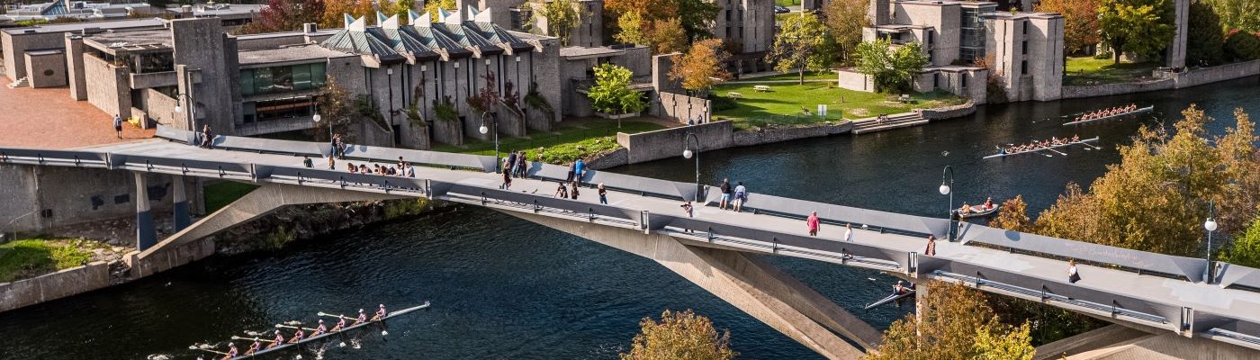 Rowing under the Faryon Bridge
