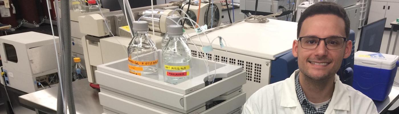 A researcher working in the Water Quality Centre