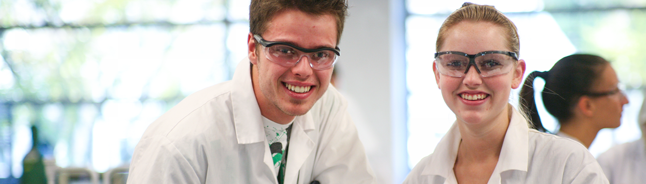 Students working in a lab